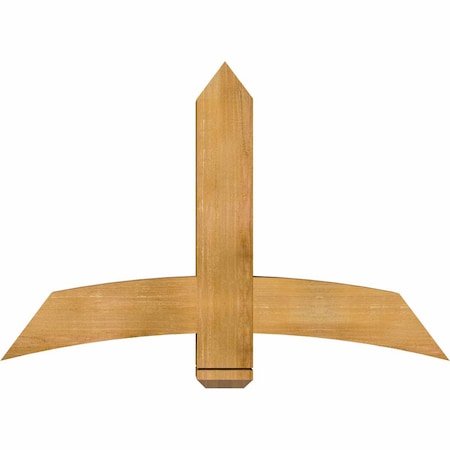 Ekena Millwork Bellingham Rough Sawn Timber Gable Bracket, Western Red Cedar, 48"W x 32"H x 6"D x 6"F, 16/12 Pitch GBW048X32X0606BEL00RWR